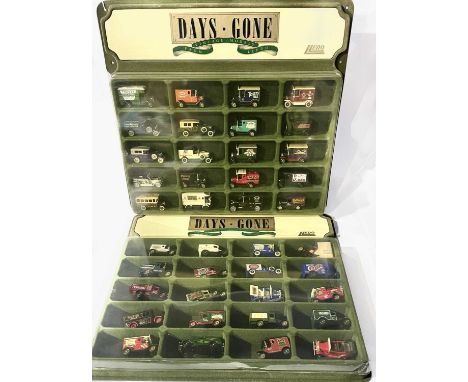 Lledo, 'Days Gone' vintage model cars and vans in their original wall hanging display case, total of 40 vehicle models (2)