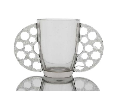 Rene Lalique, a Caudebec vase, model 1020, designed circa 1929, polished and frosted, incised mark R Lalique France, 14.5cm h