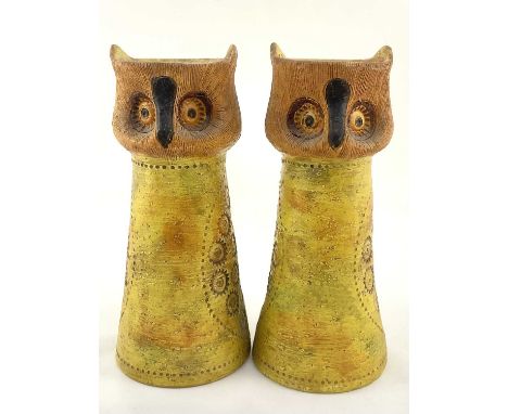 Pair of Italian Pottery owl figures Rosenthal Netter  