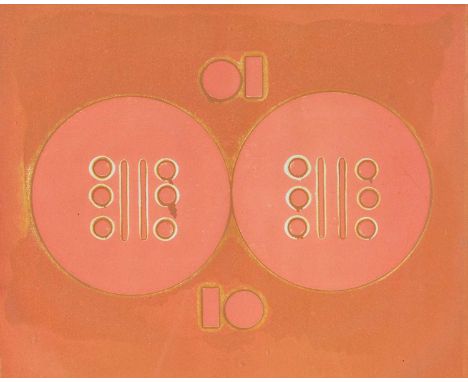 Alistair Grant (British, 1925-1997), Untitled, (Orange Circles), signed l.r., colour etching No.3/20, 30 by 38cm, framed. Not
