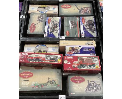 A large collection of boxed Corgi diecast rail and steam vehicles including models from the 'Vintage Glory of Steam' Ltd. Ed.