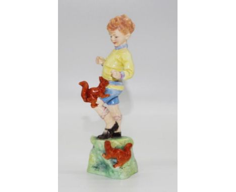 Royal Worcester figure "October" modelled by F. Doughty, makers mark to interior. 18.5cm high.