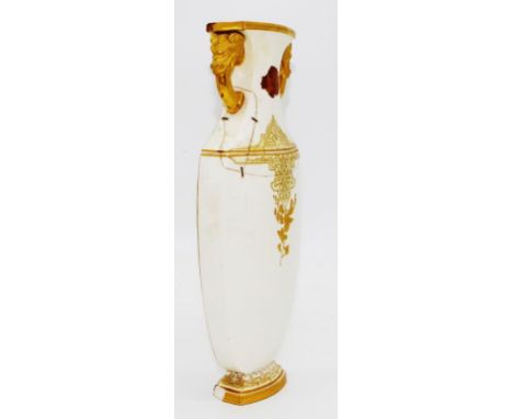 Victorian Royal Worcester Pate-sur-pate vase damaged and restored.