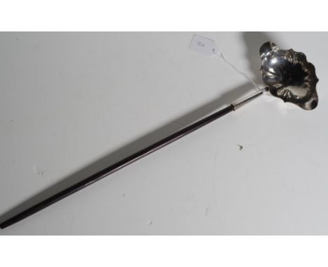 George III sterling silver toddy ladle, hallmarked London 1766, 37cm long approx.