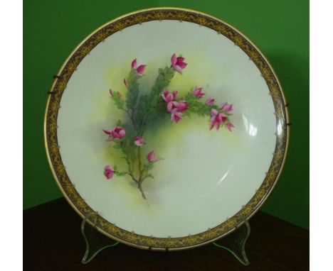 Royal Worcester "Australian wild flowers" plate with Waratah border. C:1920