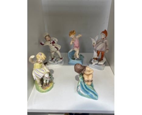 Eleven Royal Worcester Months of the Year figures modelled by F.G.Doughty (June Missing) 
