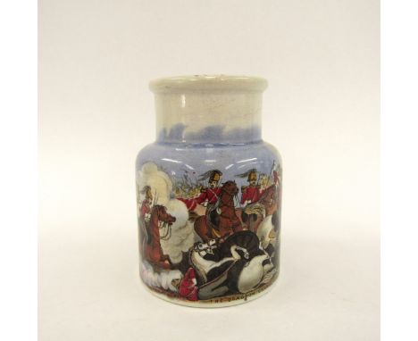 A Prattware jar "The dragoon charge- Balaklava" 