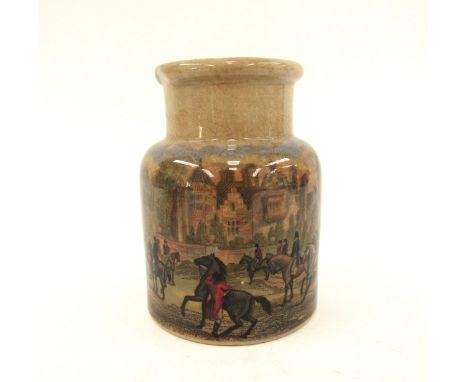 A Prattware jar "Meet Of Foxhounds" 