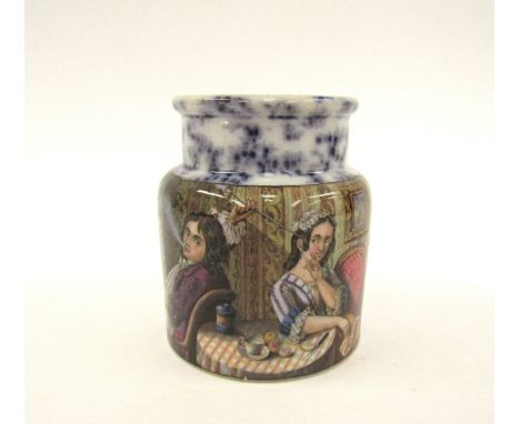 A Prattware jar "Passing the pipe"