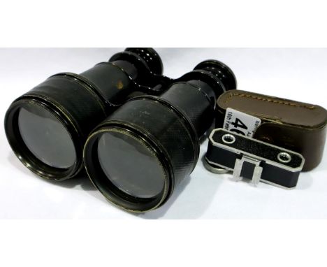 Pair of German Giasor x12 binoculars and a cased German Hawk rangefinder. P&amp;P Group 2 (£18+VAT for the first lot and £3+V