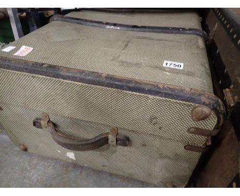 Wooden bound travel trunk. Not available for in-house P&amp;P, contact Paul O'Hea at Mailboxes on 01925 659133 