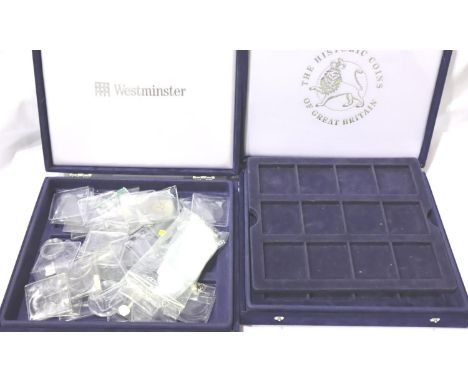 Two coin collectors boxes with a selection of coin envelopes etc. P&amp;P Group 2 (£18+VAT for the first lot and £3+VAT for s