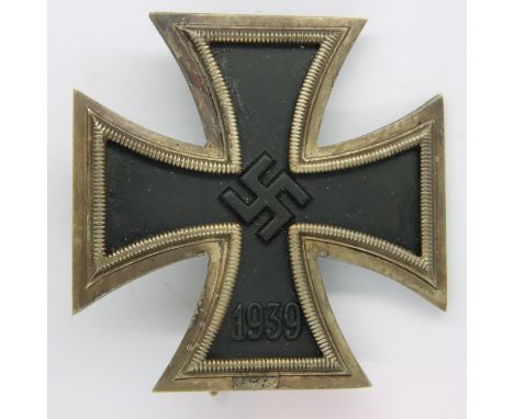Third Reich Iron Cross first class, three part construction with magnetic iron core, marked L/15 for Otto Schickle, Pforzheim