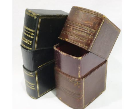 Two Victorian card book form cases, Portraits and Cartes De Visites, H: 12 cm. P&amp;P Group 3 (£25+VAT for the first lot and