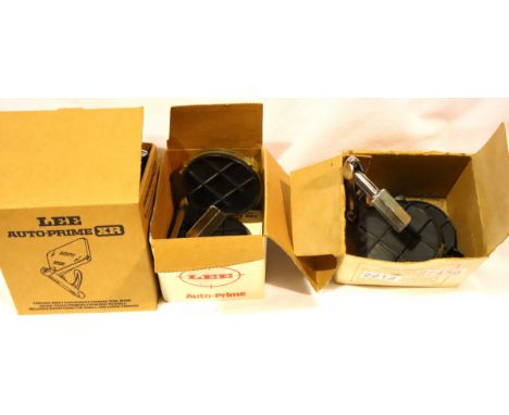 Three Lee auto primers. P&amp;P Group 2 (£18+VAT for the first lot and £3+VAT for subsequent lots) 