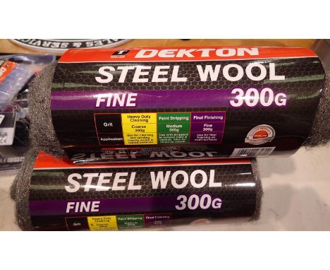 Three packs of new and sealed 300g fine steel wool. P&amp;P Group 1 (£14+VAT for the first lot and £1+VAT for subsequent lots