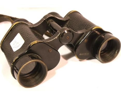 Taylor Hudson 1941 binoculars, marked with a broad arrow AA6325. P&amp;P Group 2 (£18+VAT for the first lot and £3+VAT for su