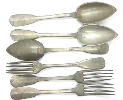 Third Reich SS-Junkerschule canteen marked Waffen SS Officers Training School and a collection of forks and spoons (6). P&amp