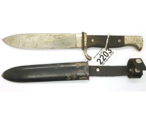 WWII Hitler Youth knife, marked RZM. P&amp;P Group 2 (£18+VAT for the first lot and £3+VAT for subsequent lots) 