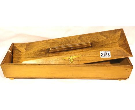 Third Reich scroll box adorned with Hermann Goerings Staff Eagle, L: 47 cm. P&amp;P Group 3 (£25+VAT for the first lot and £5