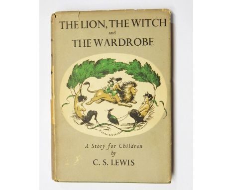 LEWIS C.S. 'The Lion, the Witch and the Wardrobe' ills Pauline Baynes, Geoffrey Bles 1950, light green cloth, spine stained a