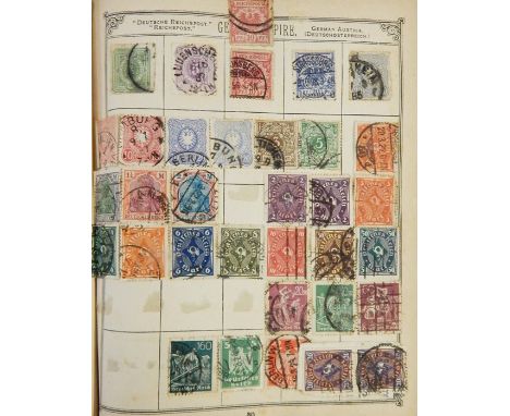 Lincoln stamp album and catalogue of world stamps, Society Exchange book with Commonwealth mint lower values and a 6th May 19