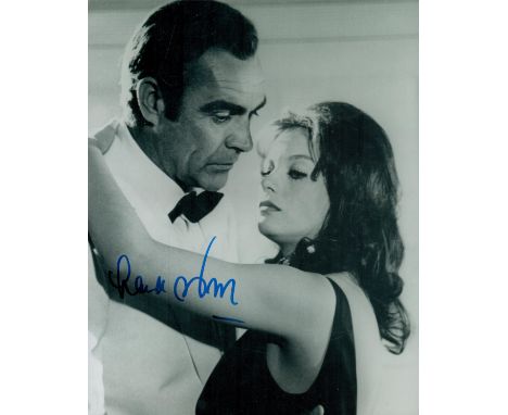 James Bond actor Lana Wood signed scarce 10 x 8 inch b/w photo embracing Sean Connery. She made her film debut in The Searche