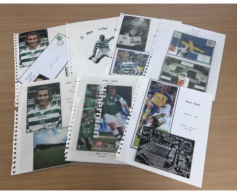 Celtic Football Henrik Larsson collection. Includes 1997 cover signed on 25/7/1997 his transfer date from Feyenoord plus five