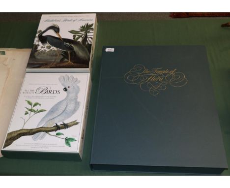 The Temple of Flora, The Folio Society facsimile reprint in quarter green morocco and pictorial cloth, in the publisher's sol