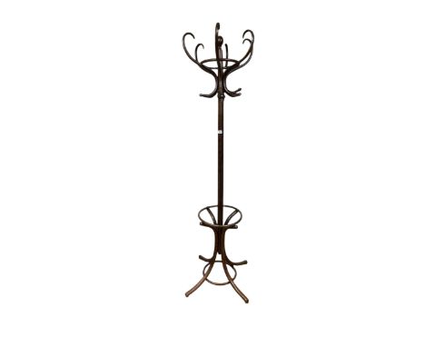 Bentwood hat and coat stand, 201cm.