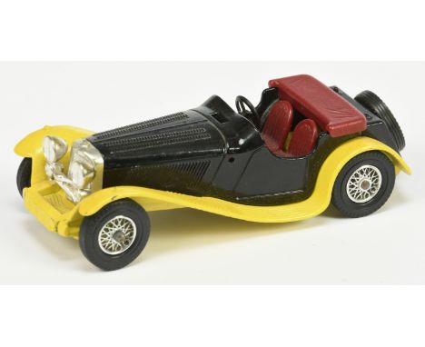 Matchbox Models of Yesteryear Y1 1936 Jaguar SS100 Pre-production colour trial model - gloss black body, maroon seats &amp; f