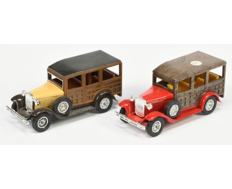 Matchbox Models of Yesteryear &nbsp;Y21 1930 Ford Model A Woody Wagon Pre-production colour trial model pair&nbsp; - (1) dark