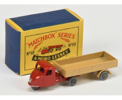 Matchbox Regular Wheels 10b Scammell Scarab Mechanical Horse &amp; Trailer - Stannard Code 5 - red tractor unit with mask spr