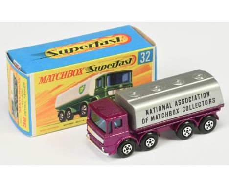 Matchbox Superfast 32a Leyland Tanker "NAMC - National Association of Matchbox Collectors" promotional issue - metallic purpl