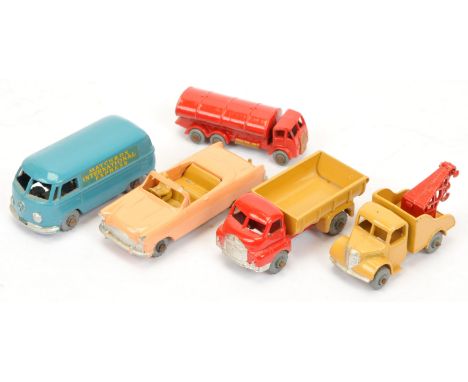 Matchbox Regular Wheels Unboxed Group To Include -&nbsp; 11a ERF Tanker " ESSO" - red with gold trim, 39a Ford Zodiac Convert