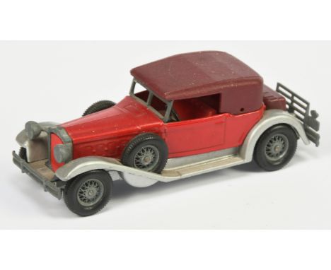 Matchbox Models of Yesteryear Y15 1930 Packard Victoria - pre-production colour trial - red body, silver chassis without copy