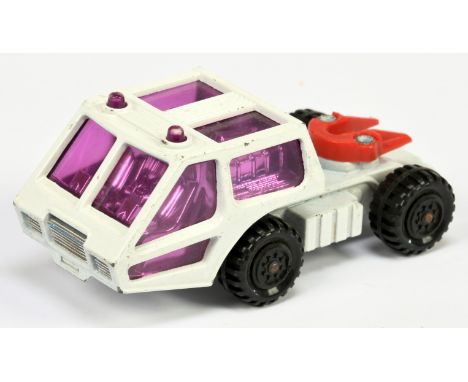 Matchbox Super Kings K10 Articulated Car Transporter Pre-production Colour Trial Model - white Tractor Unit, purpler windows,