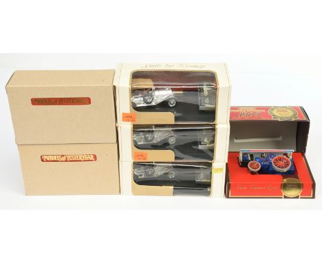 Matchbox Models of Yesteryear Lesney Giftware Series 3x Y-12 Thomas Flyabout mounted on ceramic desk tidy, also included is 3