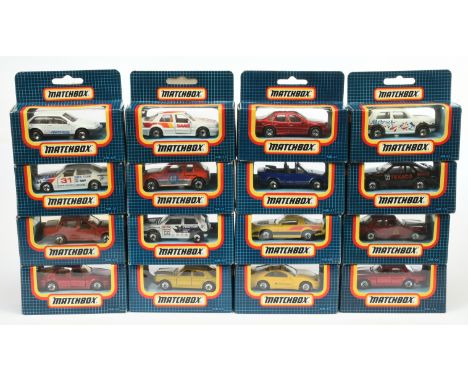 Matchbox Superfast MB Series later issues, a boxed group of Models to include, MB37 Nissan 300ZX "300ZX" - Yellow, MB55 Ford 