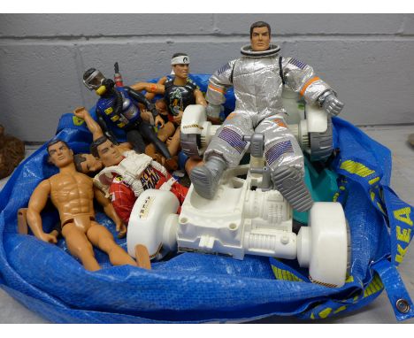 A collection of modern Action Man figures and vehicles 
