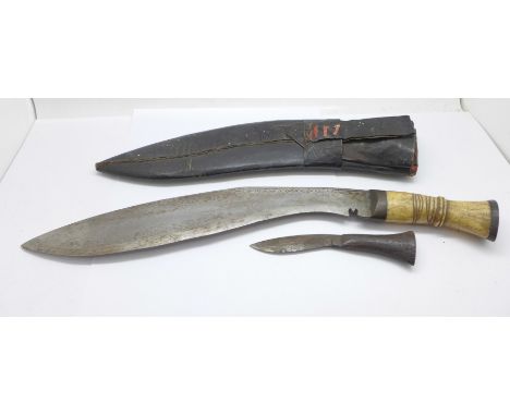 A kukri with scabbard 