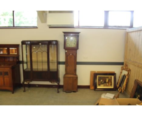 A 19th century oak and mahogany oak and mahogany veneered long case clock by Thomas Yeates (I), Penrith (1791-1865), with fla