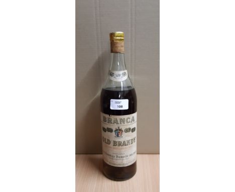 1 litre bottle Fratelli Branca Old Brandy, circa 1950's, some loss with level at shoulder