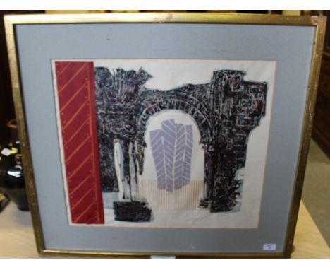 R. Nott (20th Century) - A 1970's Coloured lithograph - 'Strasbourg', signed in pencil to margin, No 1 of 10, within a gilt f