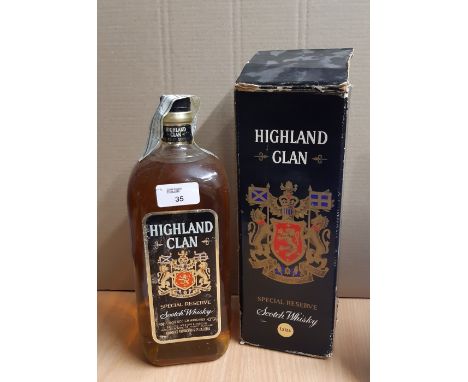 1.5 litre bottle Highland Clan blended Scotch Whisky, imported, boxed