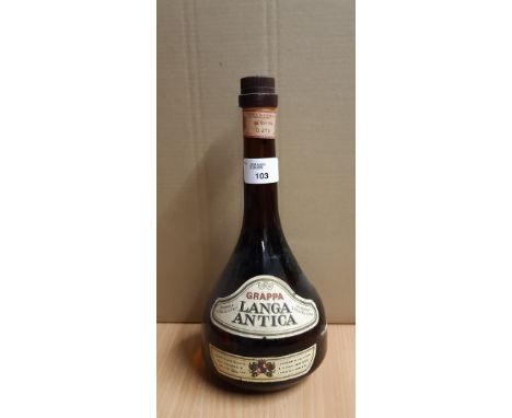 75cl bottle Cinzano Langa Antica Grappa, level at low neck
