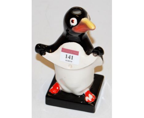 A Carltonware Guinness ceramic penguin lamp base (lacking Guinness sign) printed mark verso, height 18cm