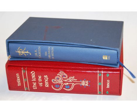 J R R Tolkien - The Lord of the Rings collectors edition published by Houghton Mifflin Co, in red leather outer case; togethe