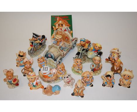 A large collection of Pendelfin rabbit figures and ornaments to include Deputy, Morning Star, Tammy, Blunder and Pirate Patch