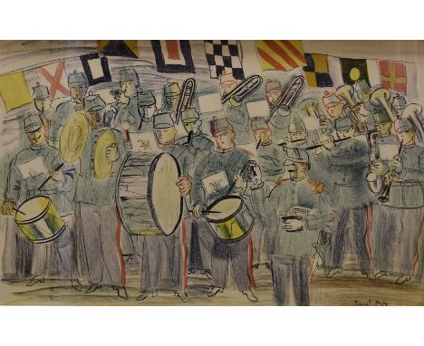 Raoul Dufy (French 1877-1953), lithograph printed in colours 'The Band', signed within the plate, published by Schools Prints